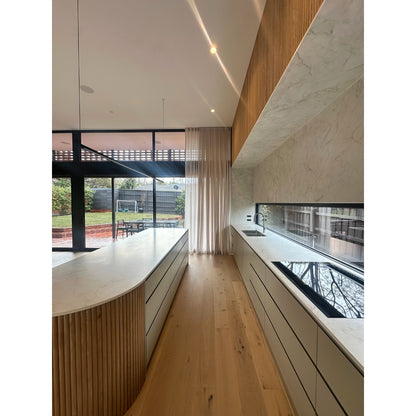 WOODFLEX Flexible Wooden Slat Wall Panel - Oak Veneer - 2700mm x 600mm - Half Round