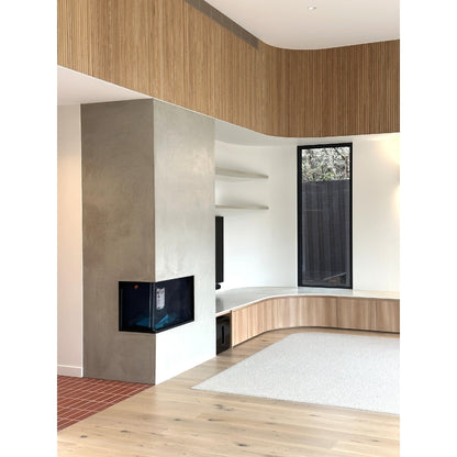 WOODFLEX Flexible Wooden Slat Wall Panel - Oak Veneer - 2700mm x 600mm - Half Round