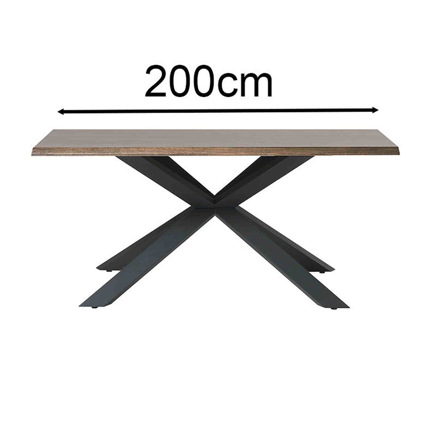 ARNO Dining Table 200cm - Brown & Black