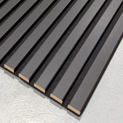 WOODFLEX Flexible Acoustic Wood Slat Wall Panel - Black Coated - 3000mm x 600mm