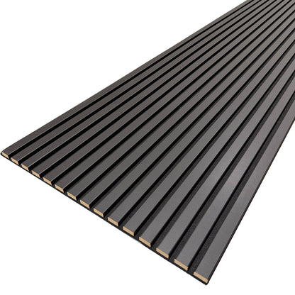 WOODFLEX Flexible Acoustic Wood Slat Wall Panel - Black Coated - 3000mm x 600mm