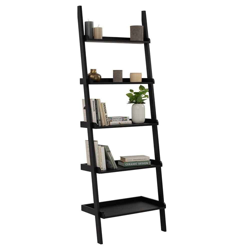 MILT Leaning Bookcase 66cm - Black