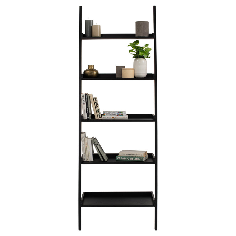 MILT Leaning Bookcase 66cm - Black