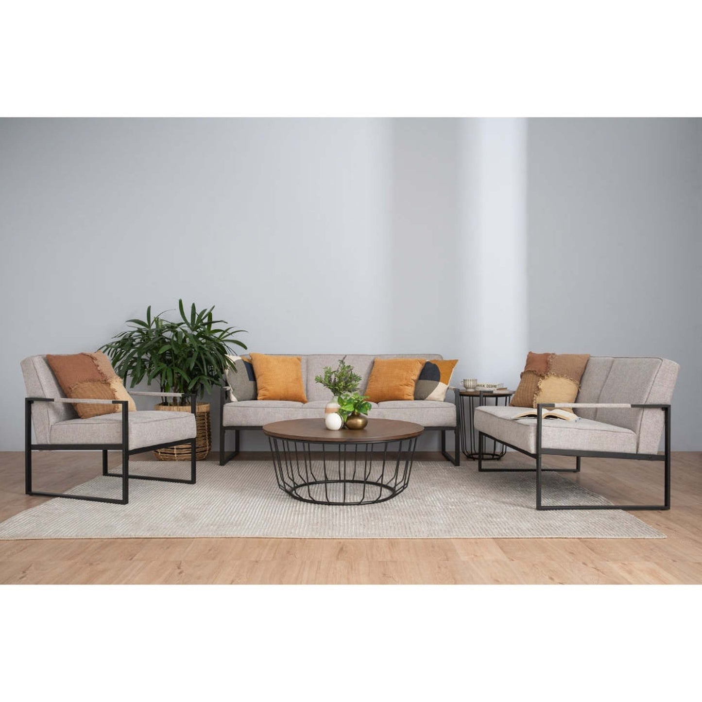 CALIBRA 2 Seater Sofa - Black & Grey