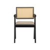 KAIRI Dining Chair - Black & Rattan