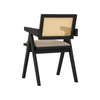 KAIRI Dining Chair - Black & Rattan