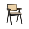 KAIRI Dining Chair - Black & Rattan