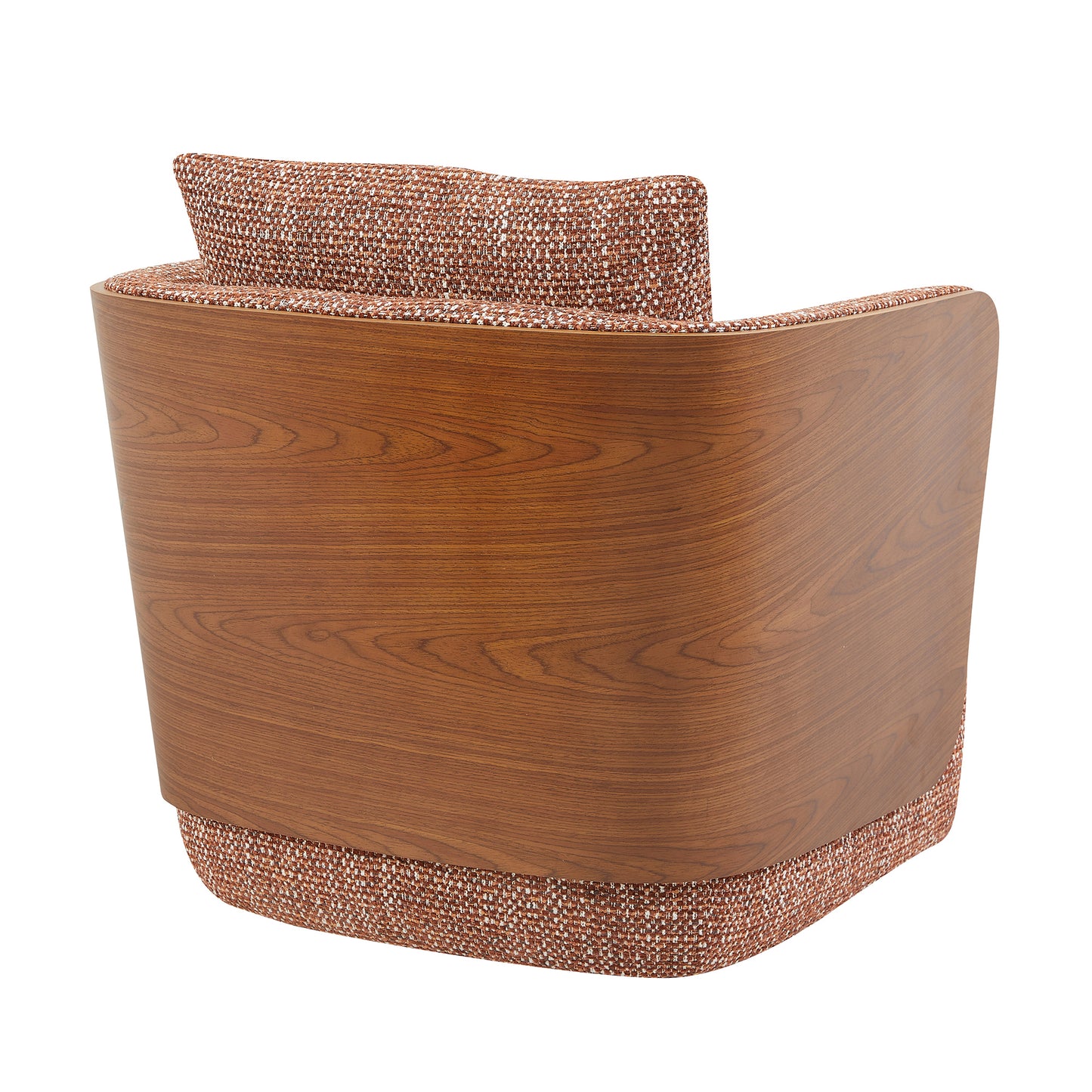 WEAVER Swivel Lounge Chair - Bentwood Walnut & Rusett colour