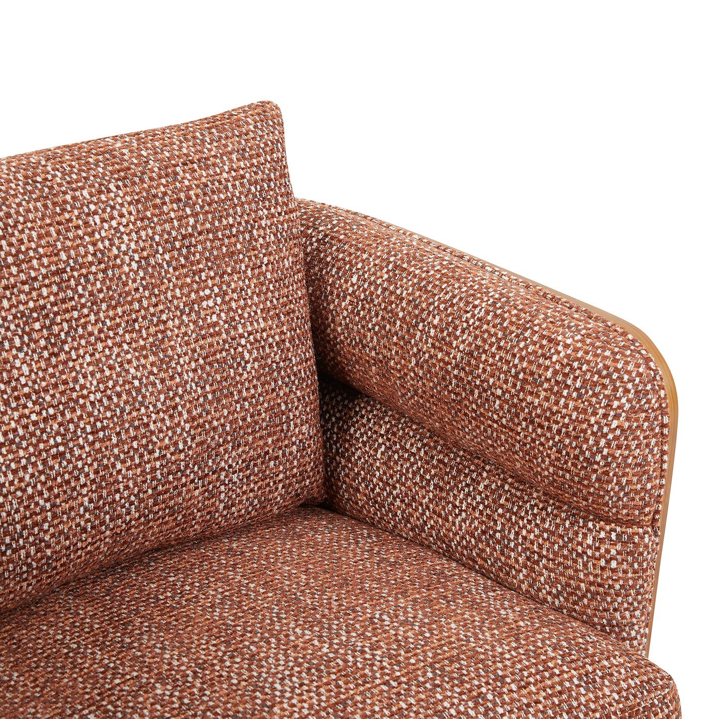 WEAVER Swivel Lounge Chair - Bentwood Walnut & Rusett colour