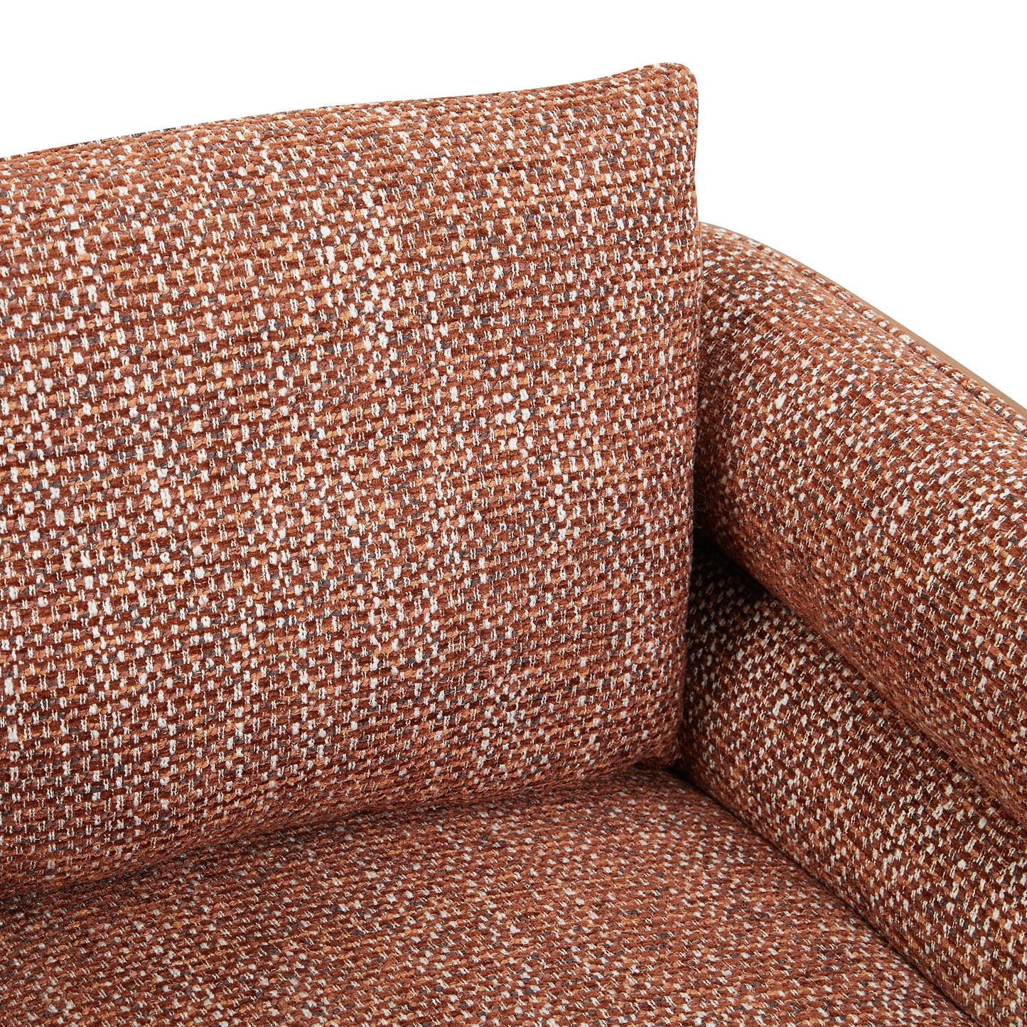 WEAVER Swivel Lounge Chair - Bentwood Walnut & Rusett colour