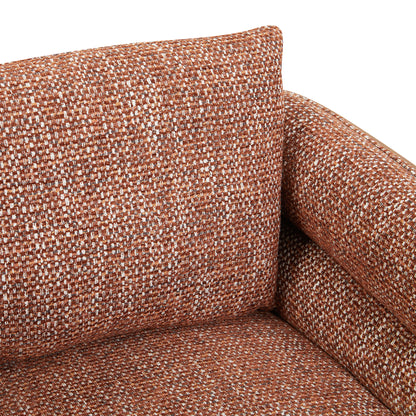 WEAVER Swivel Lounge Chair - Bentwood Walnut & Rusett colour