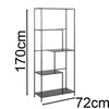 INFINITY Shelving Unit 72x170cm - Black