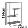 INFINITY Shelving Unit 72x114cm - Black