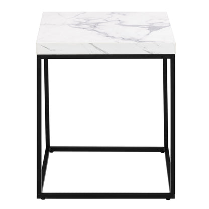 BAROSSA Side Table Marble look 40cm - White