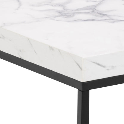 BAROSSA Side Table Marble look 40cm - White