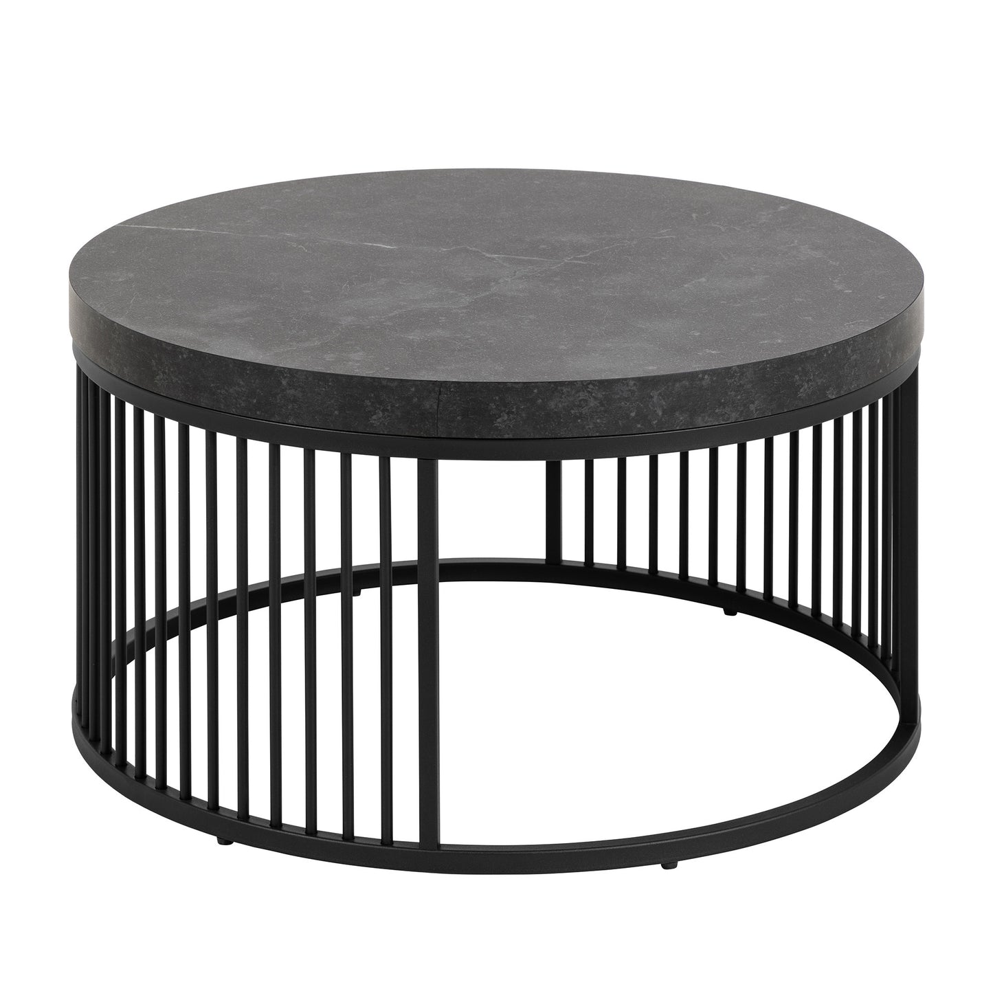 STRINGTON Round Coffee Table 65cm - Black