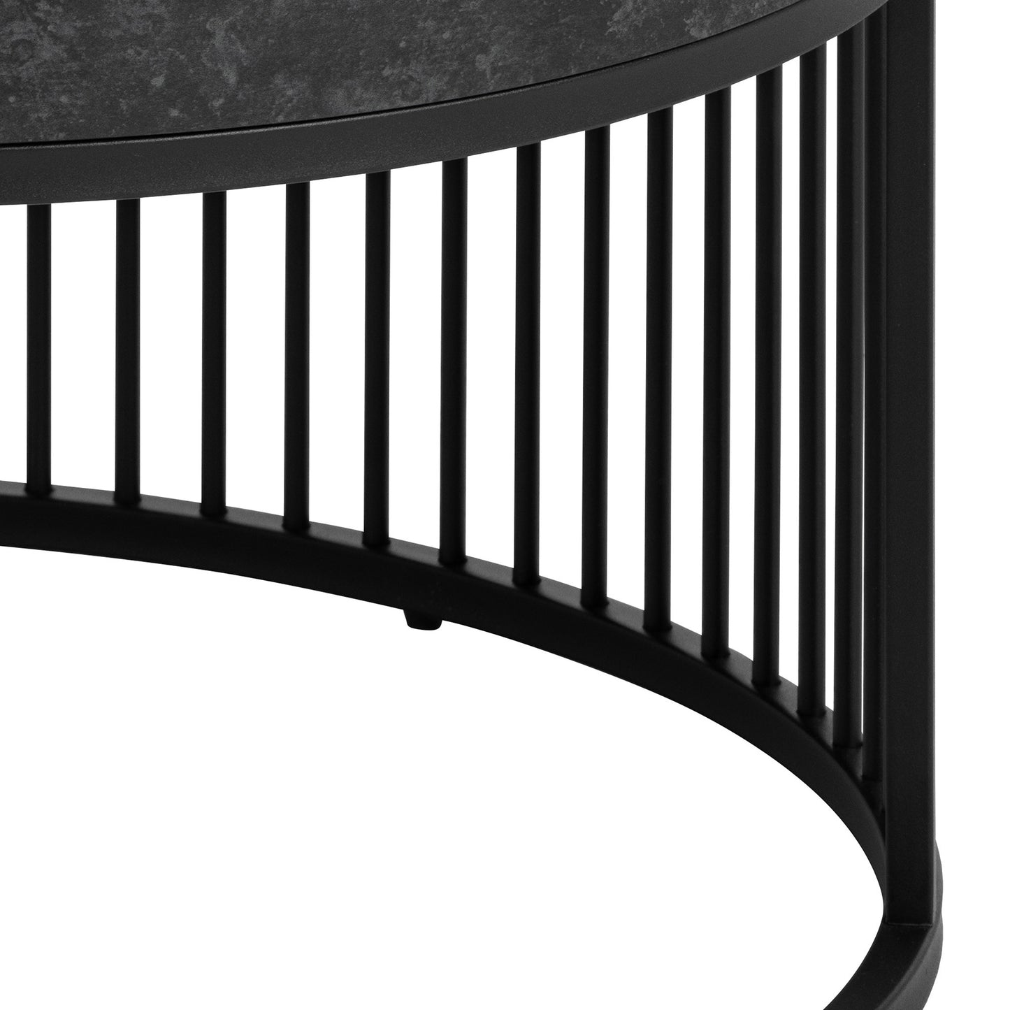 STRINGTON Round Coffee Table 65cm - Black