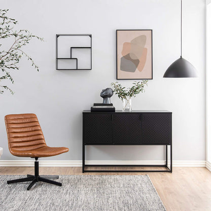 NEWTON 3 Doors Sideboard 120cm - Black