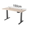 ALVIS Standing Desk with Lift 1.5M - Warm Oak & Black