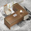 ANDERSON Executive Desk 1.6M Reversible - Hazelnut & Beige