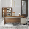 ANDERSON Executive Desk 1.6M Reversible - Hazelnut & Beige