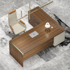 ANDERSON Executive Desk 2.0M Reversible - Hazelnut & Beige