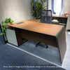 ANDERS Executive Desk Reversible Return 2.4M - Hazelnut & Beige