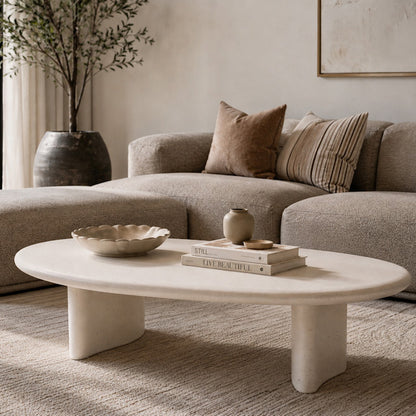 TREVINO Round Coffee Table 165cm - Off-White