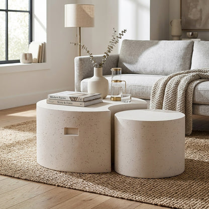 TREVINO  Nest of Tables 80-50cm - Off-White