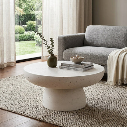 TREVINO  Round Coffee Table 70cm - Off-White