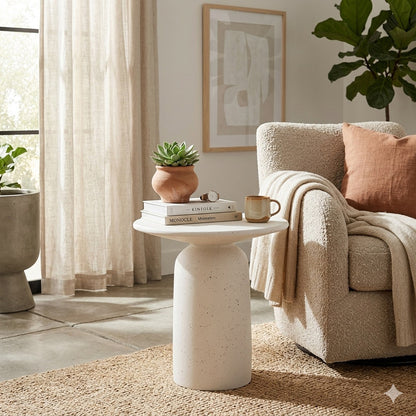 TREVINO Side Table 54cm - Off-White