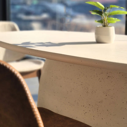 TREVINO Microcement Dining Table 200cm - Off-White