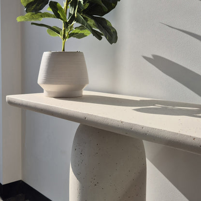TREVINO Microcement Console Table 150cm - Off-White