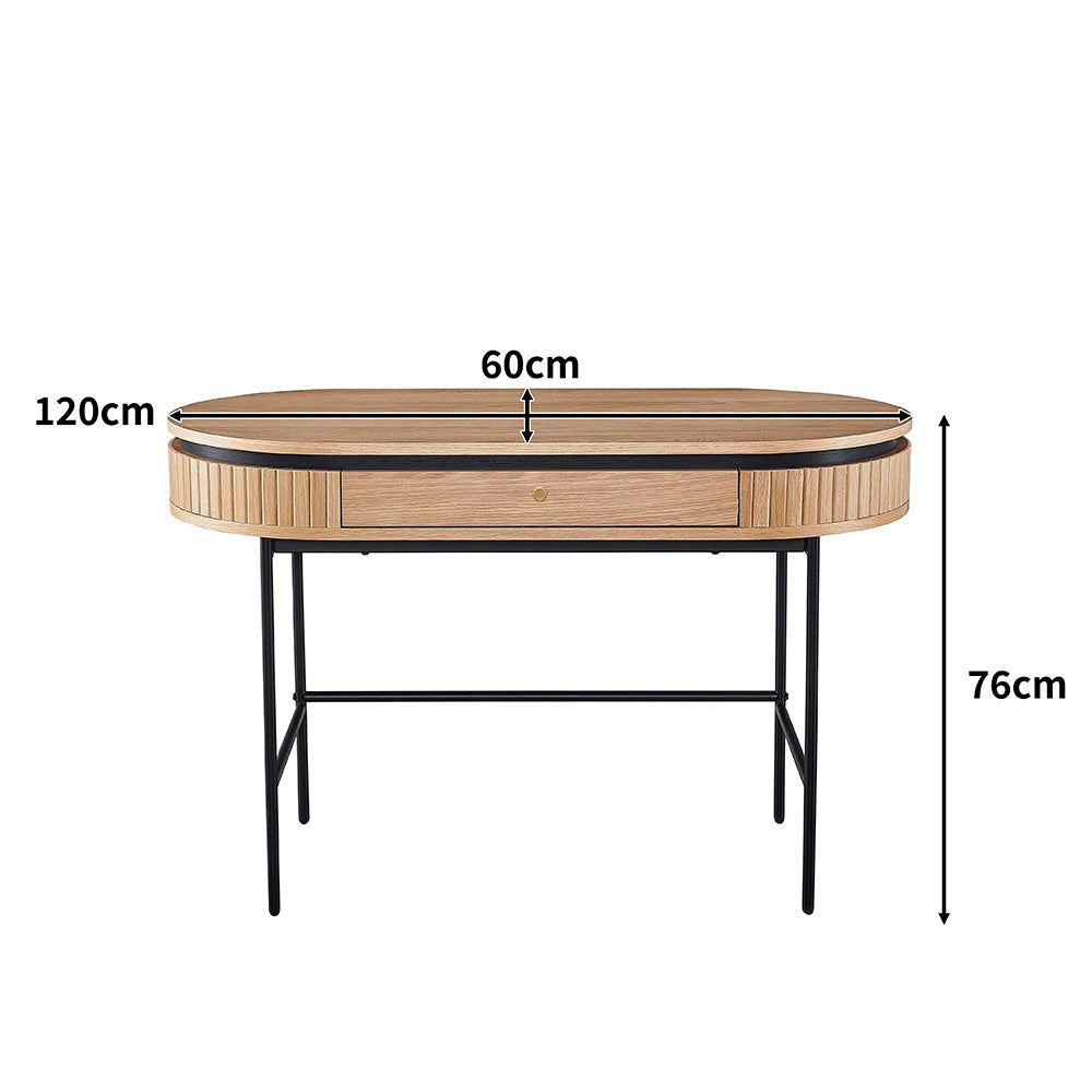 KAIDAN Study Desk 120cm - Oak & Black