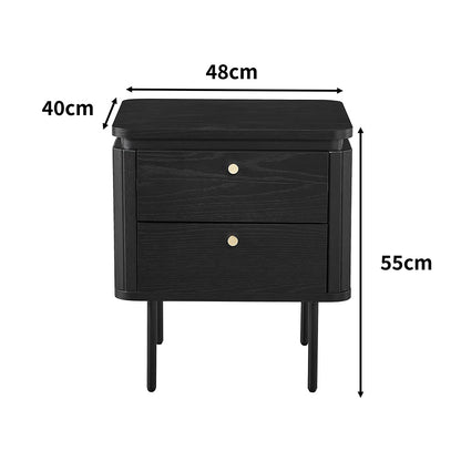 KAIDAN Side Table/Bedside Table 48cm - Black