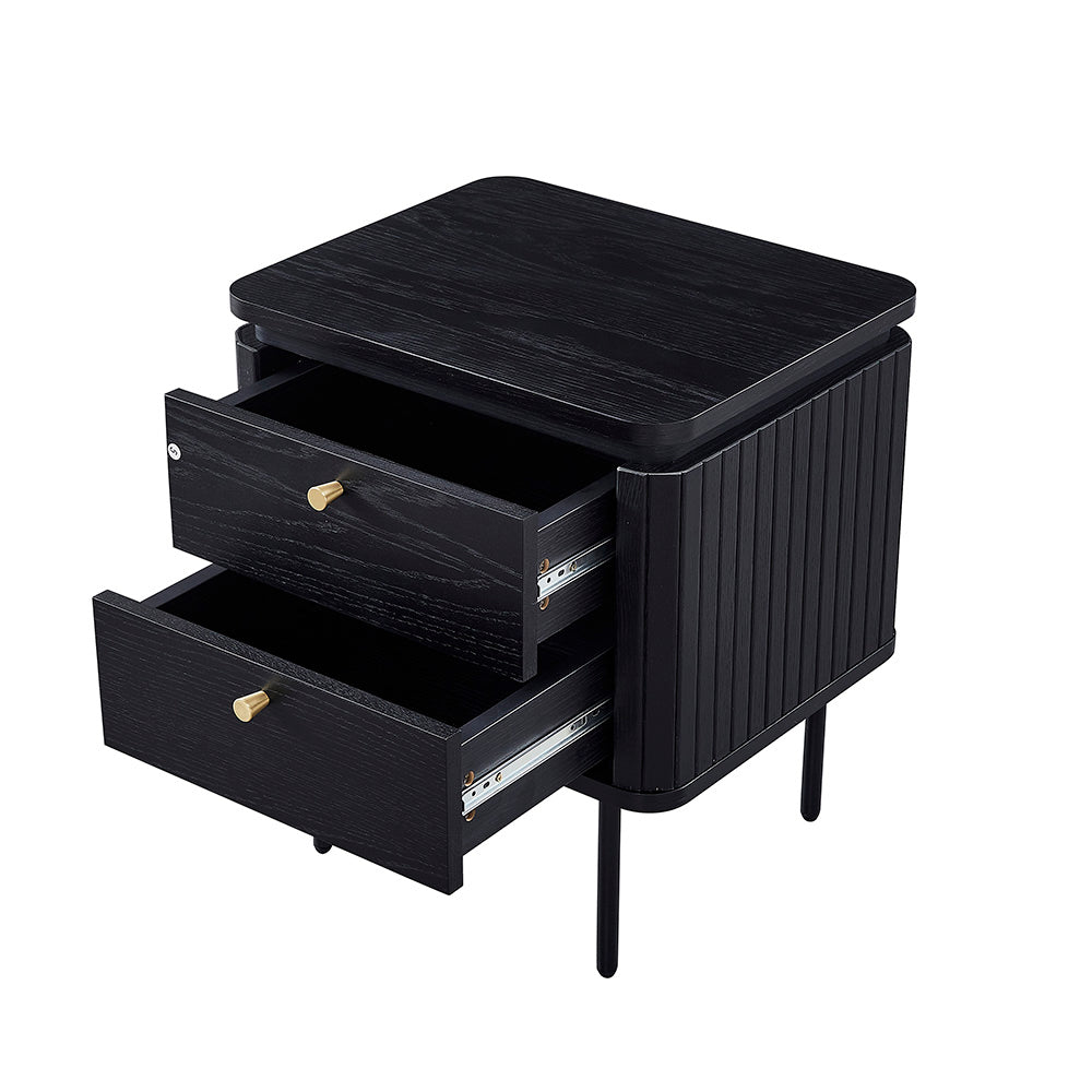 KAIDAN Side Table/Bedside Table 48cm - Black