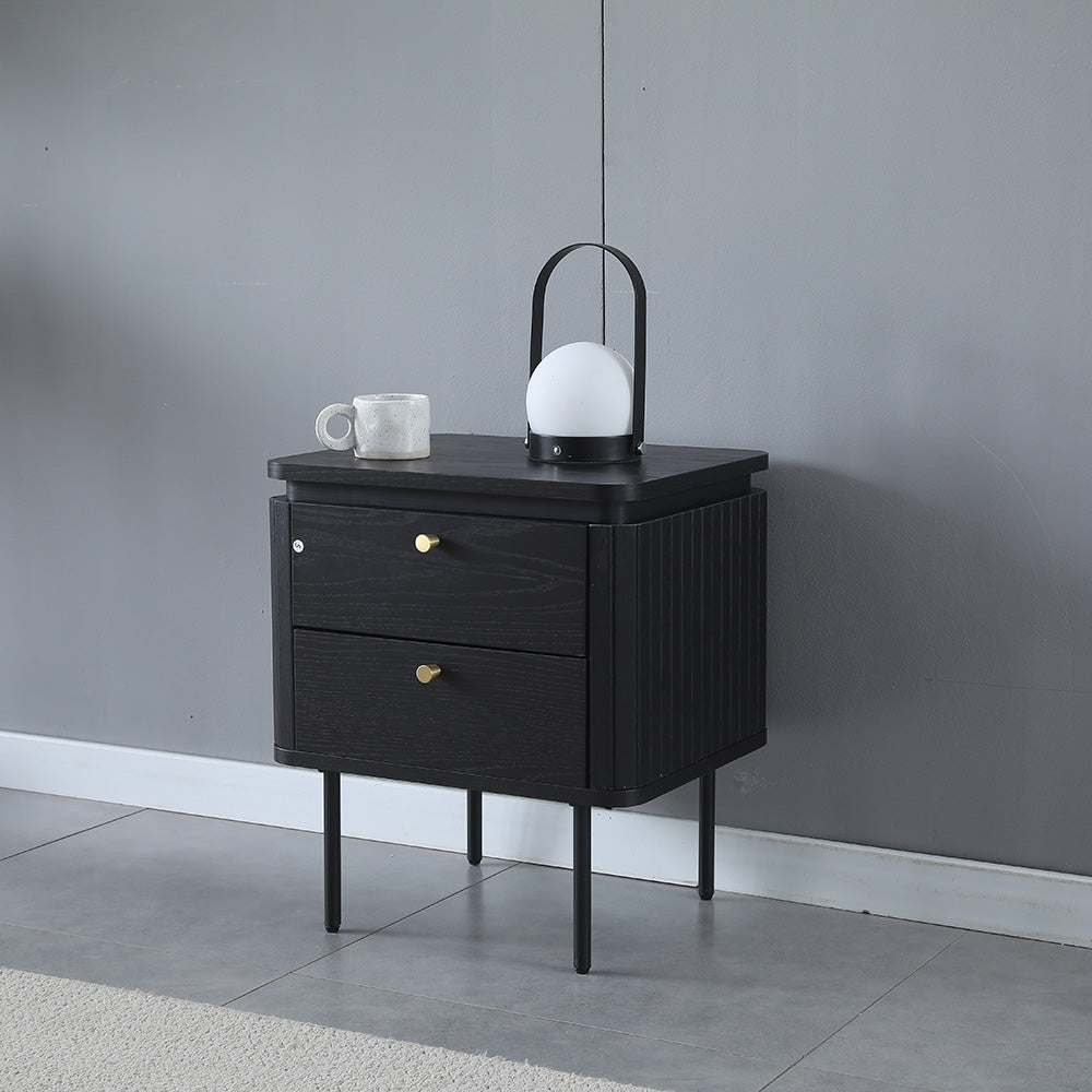 KAIDAN Side Table/Bedside Table 48cm - Black