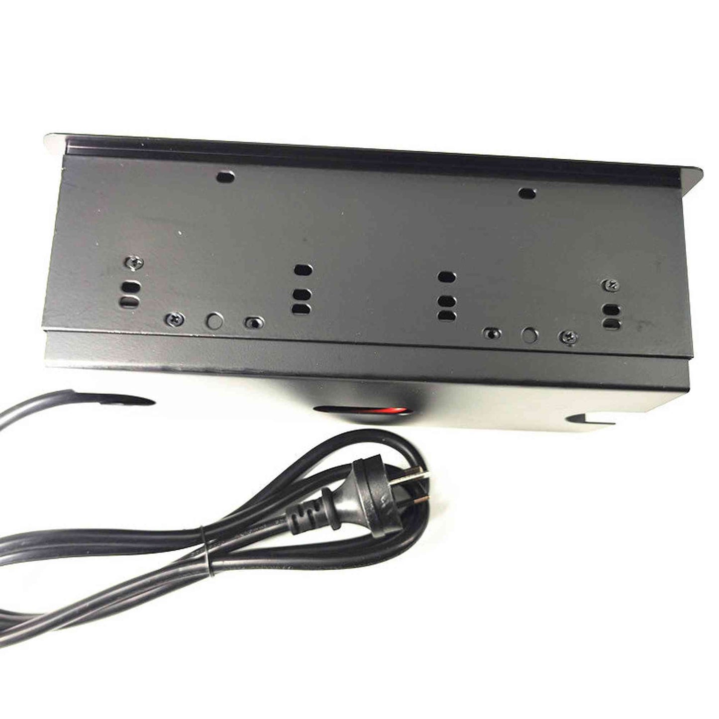 In Desk Cable Management Cubby Power, USB, HDMI & Data Box - 26.5cm -  Black