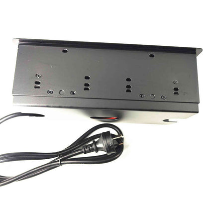 In Desk Cable Management Cubby Power, USB, HDMI & Data Box - 26.5cm -  Black