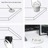 In Desk Wireless Charging & USB Cable Cubby Management Dock - 9cm - Black