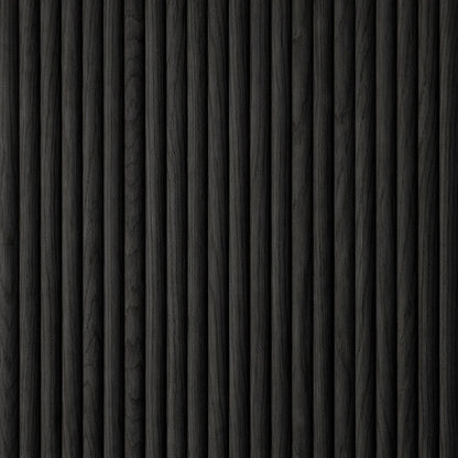 WOODFLEX Flexible Wooden Slat Wall Panel - Black - 2700mm x 600mm - Half Round 27mm
