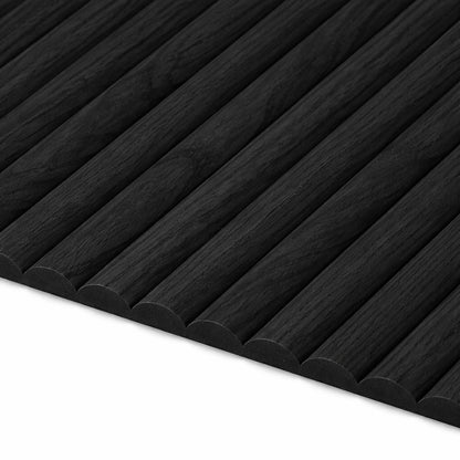 WOODFLEX Flexible Wooden Slat Wall Panel - Black - 2700mm x 600mm - Half Round 27mm