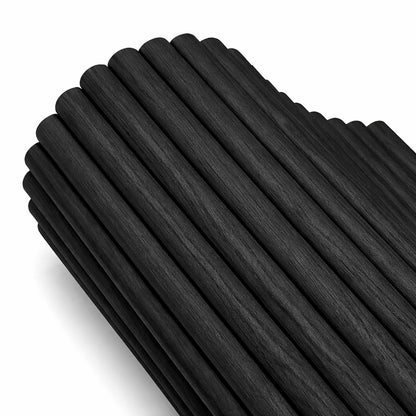 WOODFLEX Flexible Wooden Slat Wall Panel - Black - 2700mm x 600mm - Half Round 27mm