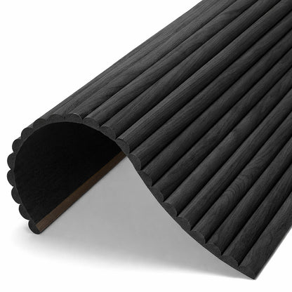 WOODFLEX Flexible Wooden Slat Wall Panel - Black Oak - 2700mm x 600mm - Half Round 37mm