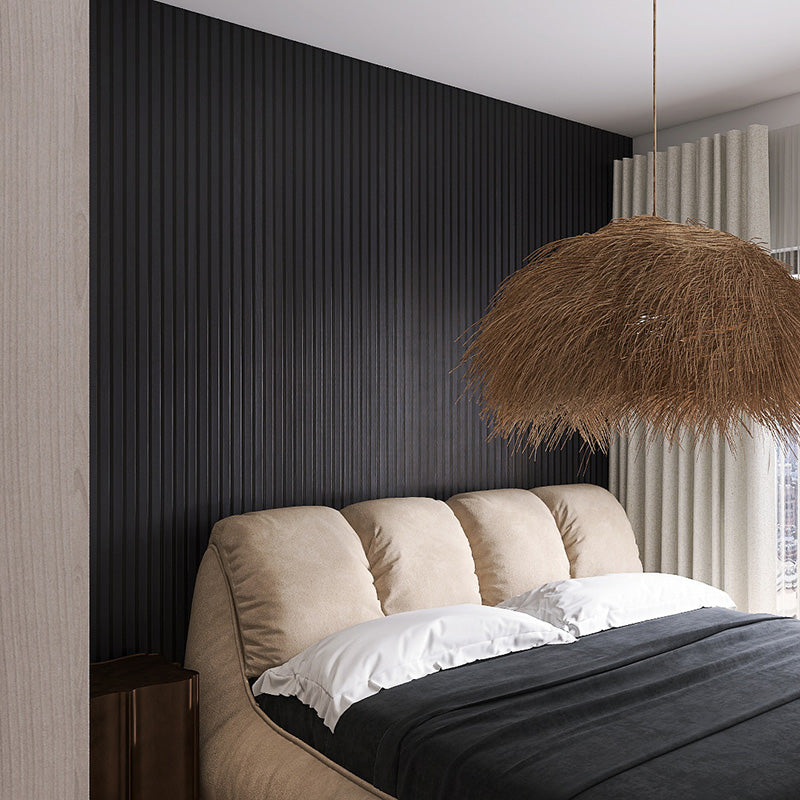 WOODFLEX Flexible Acoustic Wood Slat Wall Panel - Black Coated - 3000mm x 600mm