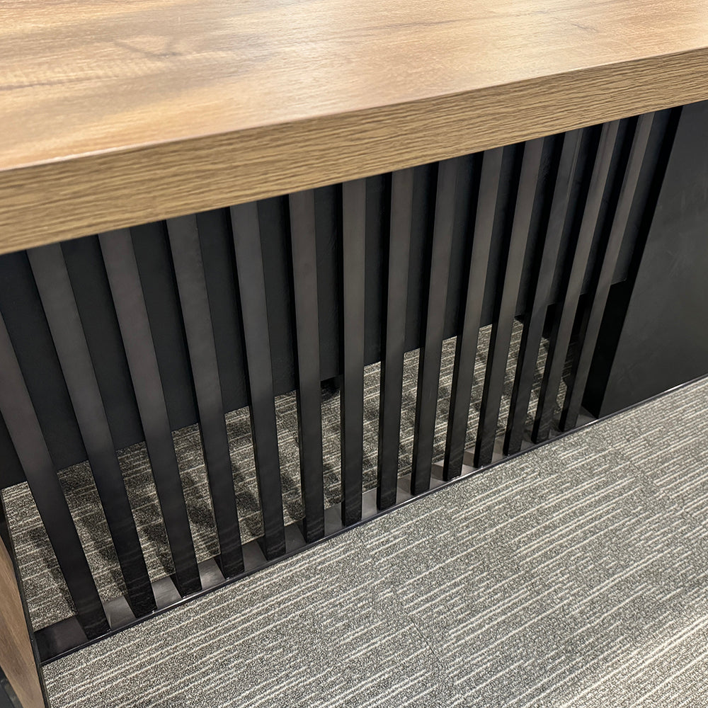 AFTAN BLACK HAWK Limited Edition - Executive Desk Pedestal & Left Mobile Return 180cm - Warm Oak &Black