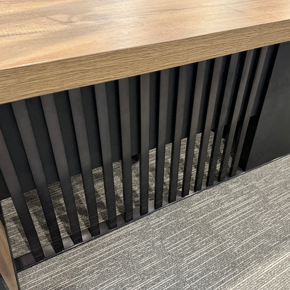 AFTAN BLACK HAWK Limited Edition - Executive Desk Pedestal & Left Mobile Return 180cm - Warm Oak &Black