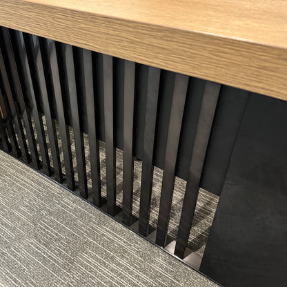 AFTAN BLACK HAWK Limited Edition - Executive Desk Pedestal & Left Mobile Return 180cm - Warm Oak &Black