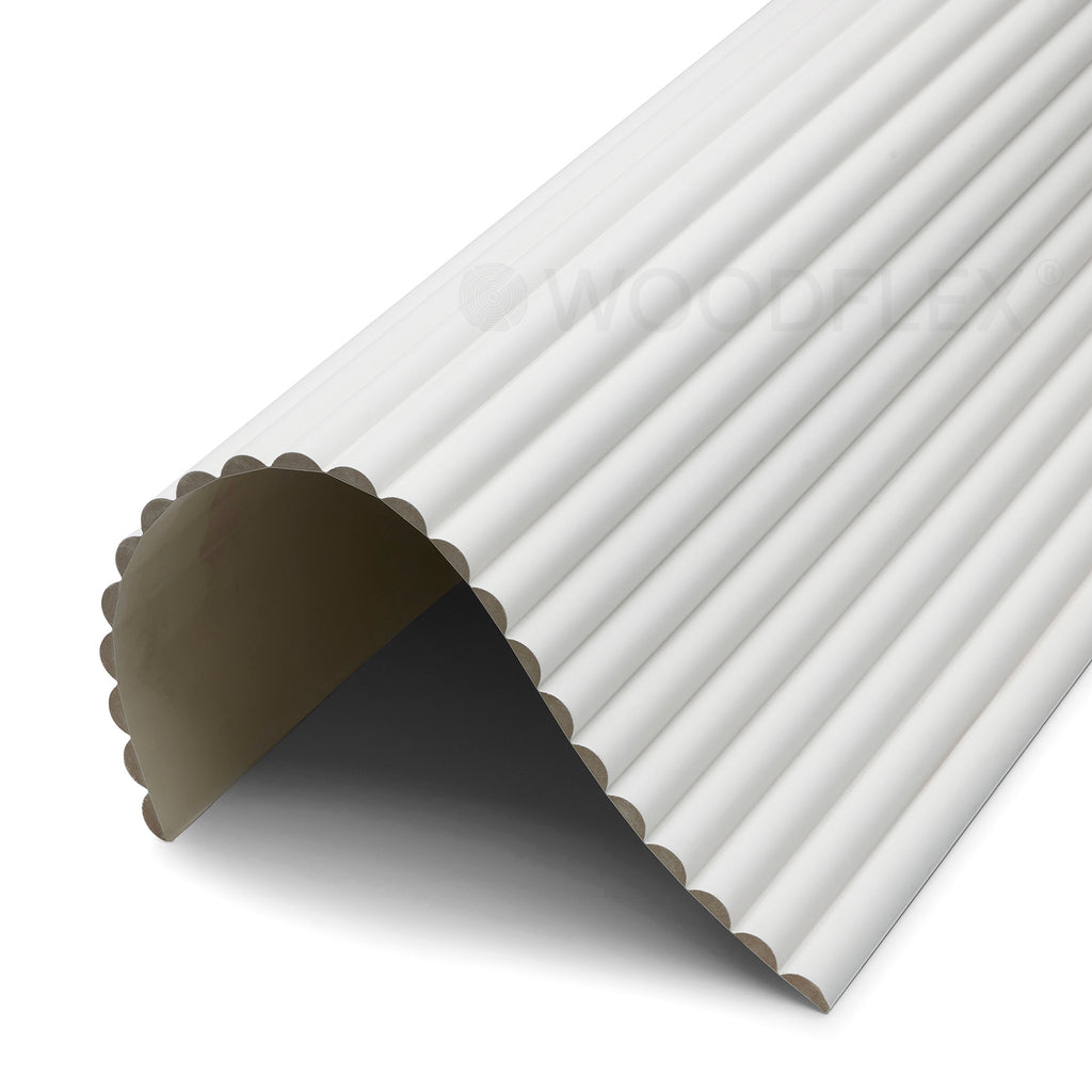 WOODFLEX WHITE PRIMED FLEXIBLE - HALF ROUND 27 - 2700mm X 600mm