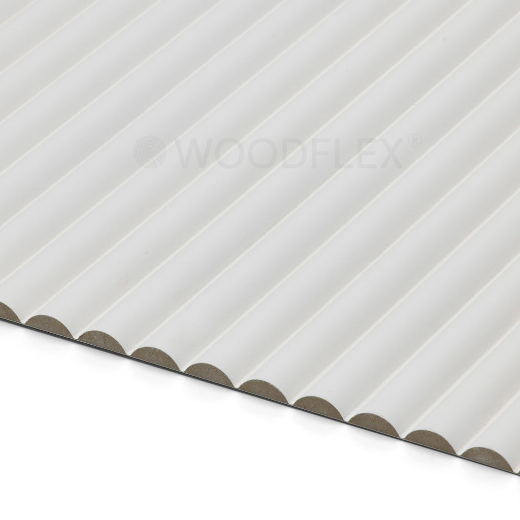 WOODFLEX WHITE PRIMED FLEXIBLE - HALF ROUND 27 - 2700mm X 600mm